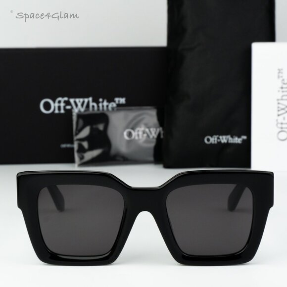 Off-White Women Sunglasses Black Grey Square OERI13I JACKSON 1007 NEW AUTHENTIC main image 7